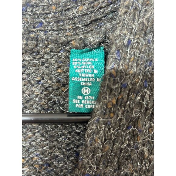 Claybrooke Outdoors Wool Blend Chunky Knit Button Up Grandpa Cardigan Women's M - Picture 6 of 11